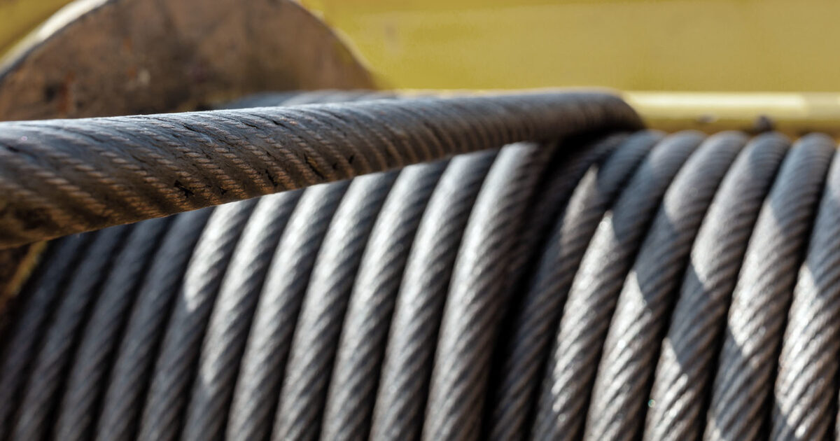 Study Wire Cable de acero de una grúa David Morris Stacker | Interflon
